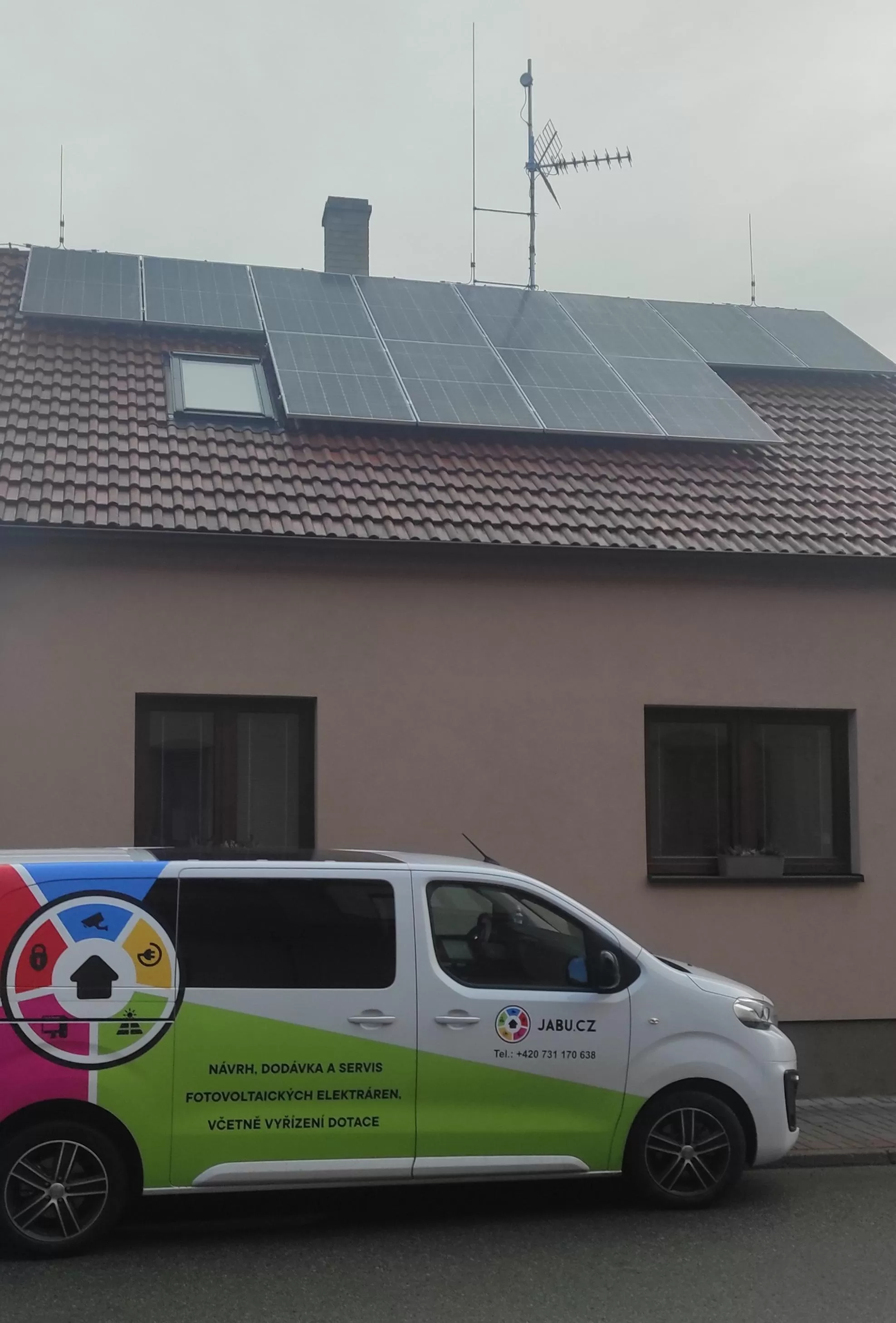 Fotovoltaická elektrárna na RD v Soběslavi